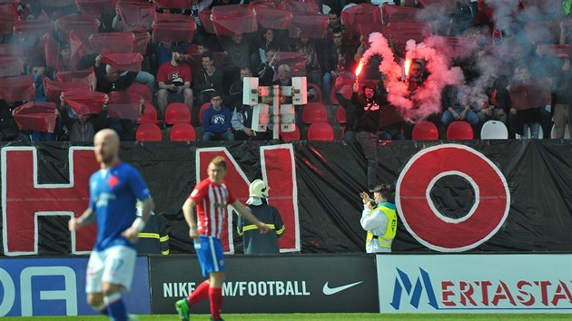 Atmosfra v hlediti pi zpase Brno - Slavia