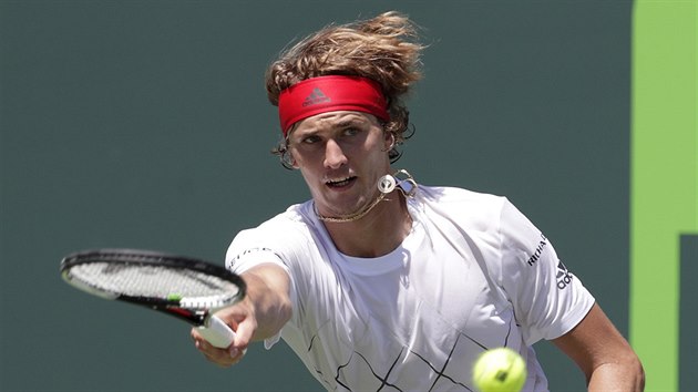 Alexander Zverev ve finle turnaje v Miami.