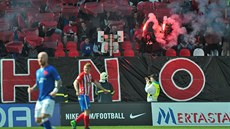 Atmosféra v hlediti pi zápase Brno - Slavia