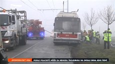 Policisté viní z nehody trolejbusu idie