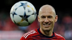 Arjen Robben z Bayernu Mnichov p�ed zápasem fotbalové Ligy mistr� proti Seville.