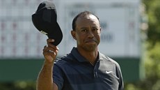 Americký golfista Tiger Woods na turnaji Masters v August.