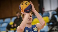 Vojtch Rudický na turnaji eské Tour v basketbalu 3x3 v Lounech.