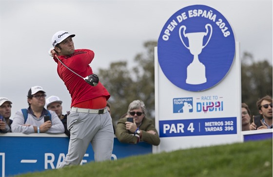 panlský golfista Jon Rahm na turnaji European Tour v Madridu.