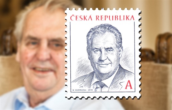 Nová známka s prezidentem Milošem Zemanem (2018)