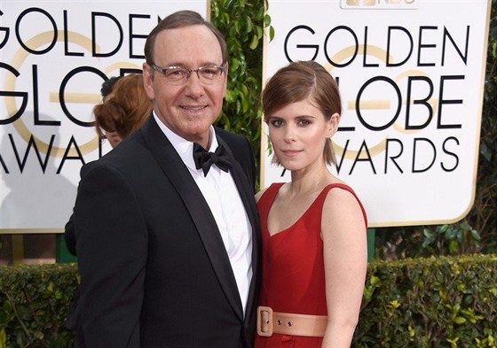 Kevin Spacey a Kate Mara (Beverly Hills, 11. ledna 2015)