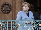 Nmecká kancléka Angela Merkelová na výjezdním zasedání vlády na zámku...