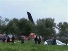 V Alírsku se ve stedu zítilo vojenské letadlo Il-76 (11. dubna 2018)