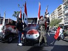 Damaek, den poté. Protesty proti útoku USA, Británie a Francie na Sýrii (14....