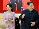 Severokorejský vdce Kim ong-un s manelkou Ri Sol-u v Pchjongjangu (17....