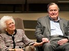 Barbara Bushová s manelem - bývalým prezidentem USA Georgem Bushem