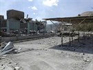 Zniené syrské vdecké výzkumné stedisko, které bylo napadeno americkými,...