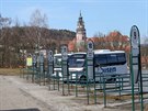 Zan oprava zastaralho autobusovho ndra v eskm Krumlov.