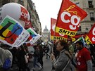 Proti reformám prezidenta Emmanuela Macrona ve Francii protestují elezniái i...