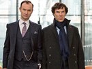 Mark Gatiss a Benedict Cumberbatch v seriálu Sherlock