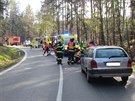 Devtadvacetiletý motocyklista nepeil u Horní Lhoty na Zlínsku elní stet s...