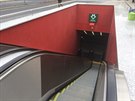 Nové eskalátory na stanici metra Nádraí Veleslavín na lince A. (10.4.2018)
