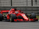 Sebastian Vettel bhem kvalifikace na Velkou cenu íny