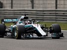 Lewis Hamilton bhem kvalifikace na Velkou cenu íny