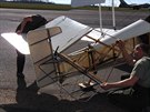 Sestavov�n� prvn�ho �eskoslovensk�ho letadla Bohemia B-5