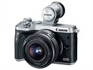 Nové bezzrcadlovka Canon EOS M6 nemá integrovaný hledáek. Externí se pipojuje...
