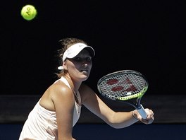 Markta Vondrouov bojuje ve druhm kole Australian Open.