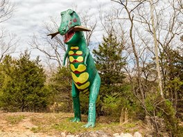 T-Rex ve Svt dinosaur v Arkansasu, USA