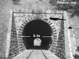 Cechšský tunel na trati Loket - Krásný Jez (40. léta 20. století)