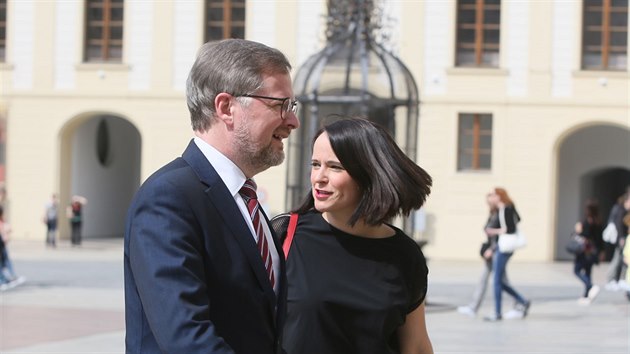 Předseda ODS dorazil na Pražský hrad, kde se má sejít s prezidentem Milošem Zemanem (17. dubna 2018)