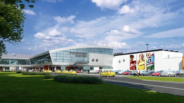 Vizualizace letiště Vodochody, které by mohlo začít fungovat v roce 2025.