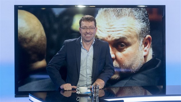 Jiří Hynek, redaktor zpravodajství České televize v diskusním pořadu iDNES.cz Rozstřel. (12. dubna 2018)