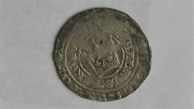 Pražský groš z říčanského pokladu (28.3.2018)