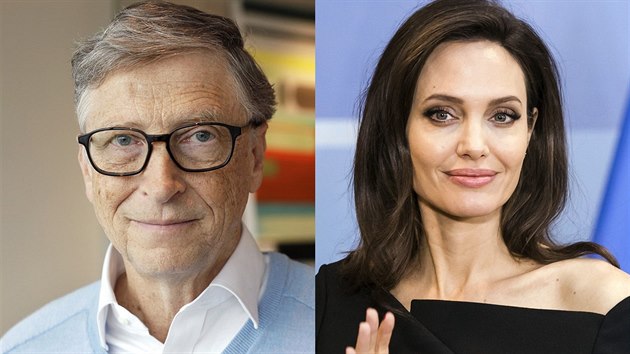 Bill Gates a Angelina Jolie