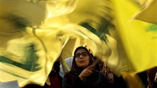 Projev lídra Hizballáhu Hassana Nasralláha v Bejrútu (13. dubna 2018)
