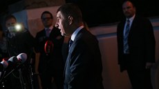 Premiér Andrej Babi po schzce s prezidentem v Lánech