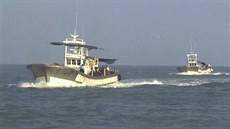 Jihokorejští rybáři loví pod vlajkou spojené Koreje