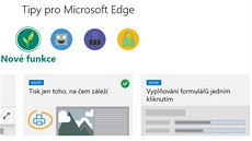 Nová funce prohlíee Edge v jarním updatu Windows 10.