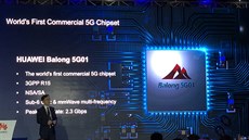 Nový ipset Balong 5G01, kterým budou vybaveny první 5G telefony Huawei.