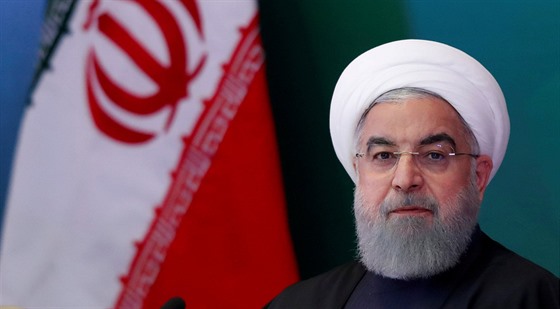 Íránský prezident Hasan Ruhání (15. února 2018)