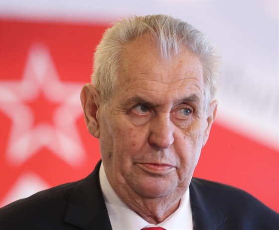Prezident Miloš Zeman na sjezdu KSČM v Nymburku (21.4.2018)
