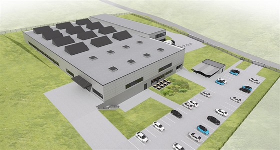 Vizualizace nové továrny Pepperl+Fuchs v průmyslové zóně Krkonošská v Trutnově