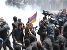 Protesty v Arménii vyvolala zmna prezidentského systému na parlamentní a...