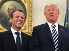 Francouzský prezident Emmanuel Macron na návtv Bílého domu (24. dubna 2018)