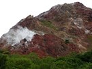 Kouící lávový dóm ówa-inzan na úpatí sopku Usu