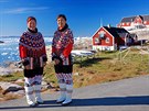 Inuité v Grónsku ijí v krásných barevných domech.