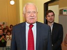 Bývalý prezident Václav Klaus navtívil Z a Gymnázium ve Vodanech.