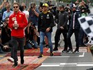 Sebastian Vettel ped startem Velké ceny Ázerbájdánu.