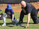 Americká baseballová legenda Cal Ripken vedl pi návtv eska i trénink...