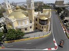 Daniel Ricciardo pi tréninku na Velkou cenu Ázerbájdánu.