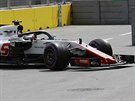 Romain Grosjean pi tréninku na Velkou cenu Ázerbájdánu.